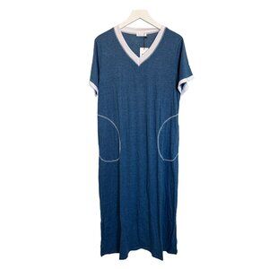 Ekouaer Heather Navy Lounge Maxi